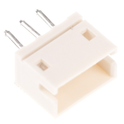 JST ZH Series Top Entry Through Hole PCB Header, 3 Contact(s), 1.5mm Pitch, 1 Row(s), Shrouded