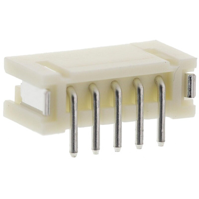 JST ZH Series Top Entry Surface Mount PCB Header, 5 Contact(s), 1.5mm Pitch, 1 Row(s), Shrouded