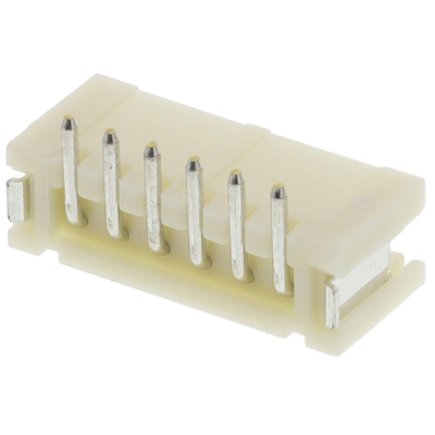 JST ZH Series Top Entry Surface Mount PCB Header, 6 Contact(s), 1.5mm Pitch, 1 Row(s), Shrouded