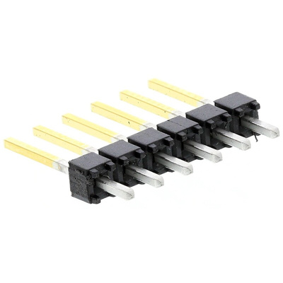 Samtec TSW Series Straight Through Hole Pin Header, 6 Contact(s), 2.54mm Pitch, 1 Row(s), Unshrouded
