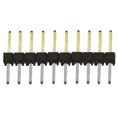 Samtec TSW Series Straight Through Hole Pin Header, 10 Contact(s), 2.54mm Pitch, 1 Row(s), Unshrouded