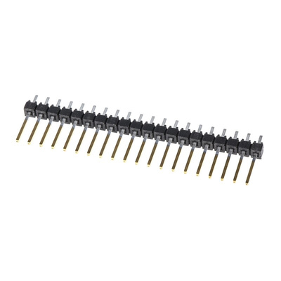 Samtec TSW Series Straight Through Hole Pin Header, 20 Contact(s), 2.54mm Pitch, 1 Row(s), Unshrouded