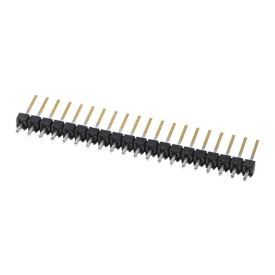 Samtec TSW Series Straight Through Hole Pin Header, 20 Contact(s), 2.54mm Pitch, 1 Row(s), Unshrouded