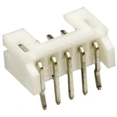 JST PH Series Right Angle Through Hole PCB Header, 5 Contact(s), 2.0mm Pitch, 1 Row(s), Shrouded