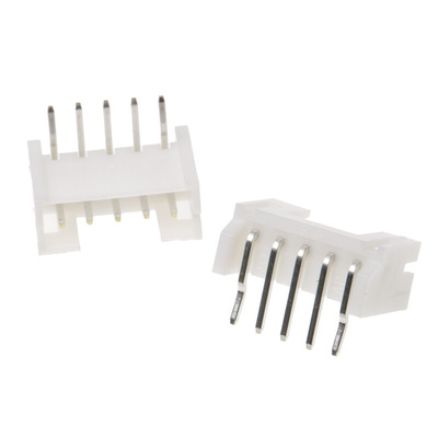JST PH Series Right Angle Through Hole PCB Header, 5 Contact(s), 2.0mm Pitch, 1 Row(s), Shrouded