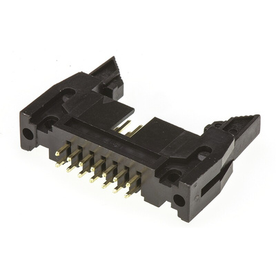 Amphenol T816 Series Straight Through Hole PCB Header, 14 Contact(s), 2.54mm Pitch, 2 Row(s), Shrouded