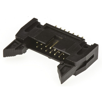 Amphenol T816 Series Straight Through Hole PCB Header, 14 Contact(s), 2.54mm Pitch, 2 Row(s), Shrouded