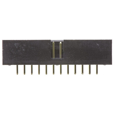 Amphenol T821 Series Straight Through Hole PCB Header, 24 Contact(s), 2.54mm Pitch, 2 Row(s), Shrouded