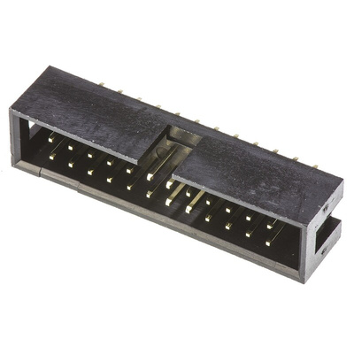 Amphenol T821 Series Straight Through Hole PCB Header, 24 Contact(s), 2.54mm Pitch, 2 Row(s), Shrouded