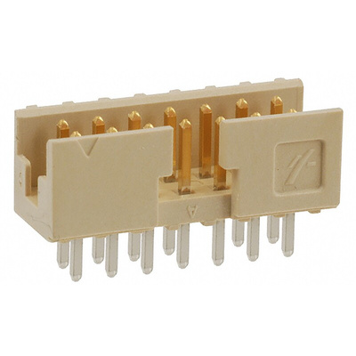 Amphenol Communications Solutions Minitek Series Straight Through Hole PCB Header, 14 Contact(s), 2.0mm Pitch, 2