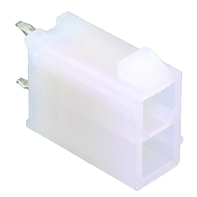 Molex Mini-Fit Jr. Series Straight Through Hole PCB Header, 2 Contact(s), 4.2mm Pitch, 2 Row(s), Shrouded
