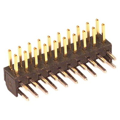 Molex Milli-Grid Series Right Angle Through Hole Pin Header, 20 Contact(s), 2.0mm Pitch, 2 Row(s), Unshrouded