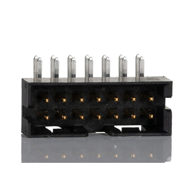 Molex Milli-Grid Series Right Angle Through Hole PCB Header, 14 Contact(s), 2.0mm Pitch, 2 Row(s), Shrouded