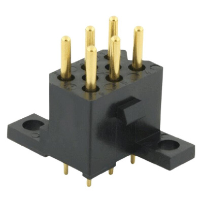 Souriau SMS Series Straight Through Hole PCB Header, 6 Contact(s), 5.08mm Pitch, 2 Row(s), Shrouded