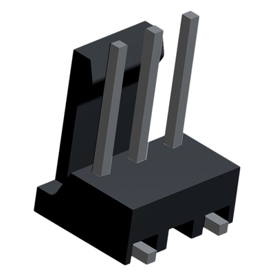 TE Connectivity MTA-100 Series Straight Surface Mount Pin Header, 3 Contact(s), 2.54mm Pitch, 1 Row(s), Unshrouded