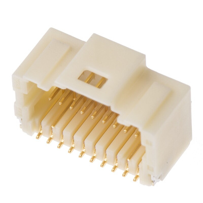 Molex Pico-Clasp Series Right Angle Surface Mount PCB Header, 20 Contact(s), 1.0mm Pitch, 2 Row(s), Shrouded