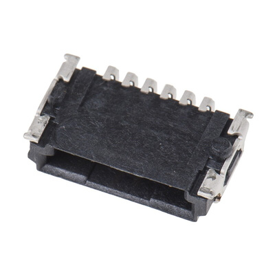 ERNI MiniBridge Series Right Angle Surface Mount PCB Header, 6 Contact(s), 1.27mm Pitch, 1 Row(s), Shrouded