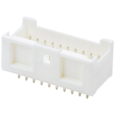Molex MicroClasp Series Straight Surface Mount PCB Header, 16 Contact(s), 2.0mm Pitch, 2 Row(s), Shrouded
