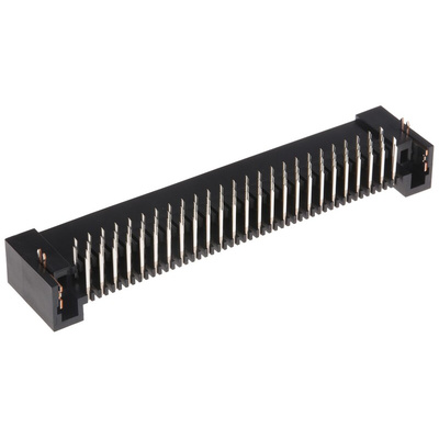 JAE TX25 Series Right Angle Through Hole PCB Header, 100 Contact(s), 1.27mm Pitch, 2 Row(s), Shrouded
