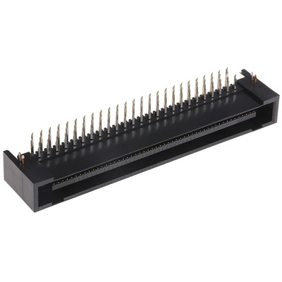JAE TX25 Series Right Angle Through Hole PCB Header, 100 Contact(s), 1.27mm Pitch, 2 Row(s), Shrouded