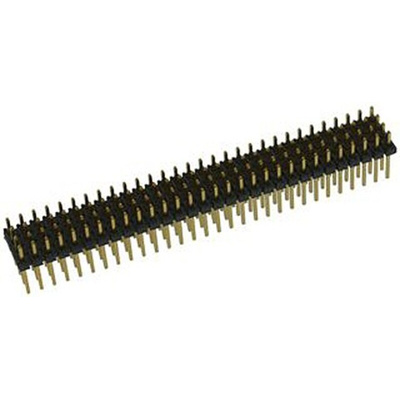 Samtec MTMM Series Straight Through Hole Pin Header, 10 Contact(s), 2.0mm Pitch, 2 Row(s), Unshrouded