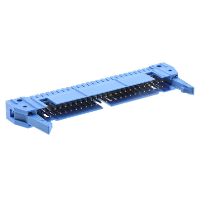 TE Connectivity AMP-LATCH, 2.54mm Pitch, 50 Way, 2 Row, Straight PCB Header, Through Hole