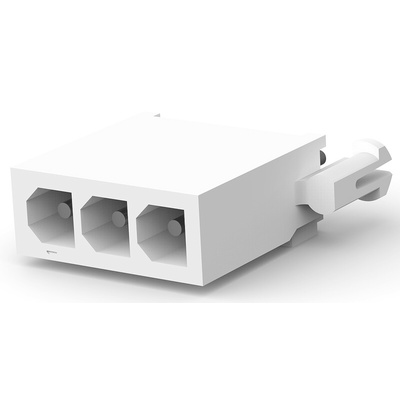 TE Connectivity Mini-Universal MATE-N-LOK Series Straight Through Hole PCB Header, 3 Contact(s), 4.14mm Pitch, 1