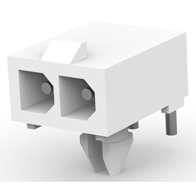 TE Connectivity Mini-Universal MATE-N-LOK Series Right Angle Through Hole PCB Header, 2 Contact(s), 4.14mm Pitch, 1