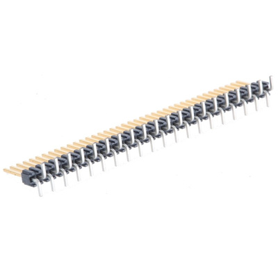 Samtec FTR Series Straight Surface Mount Pin Header, 40 Contact(s), 1.27mm Pitch, 1 Row(s), Unshrouded