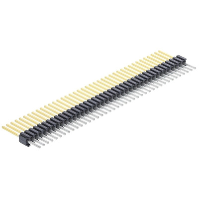 Samtec TMS Series Straight Through Hole Pin Header, 40 Contact(s), 1.27mm Pitch, 1 Row(s), Unshrouded