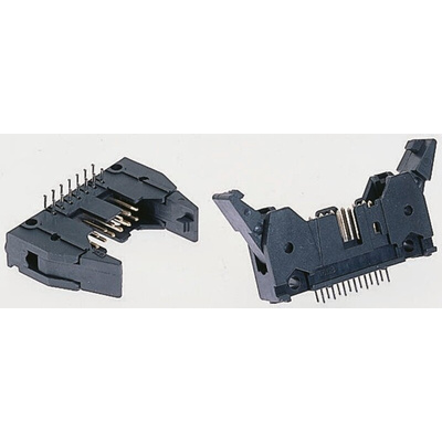 TE Connectivity AMP-LATCH Series Straight Through Hole PCB Header, 34 Contact(s), 2.54mm Pitch, 2 Row(s), Shrouded