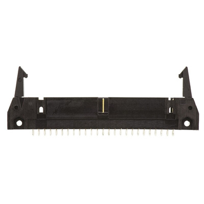 TE Connectivity AMP-LATCH Series Straight Through Hole PCB Header, 50 Contact(s), 2.54mm Pitch, 2 Row(s), Shrouded