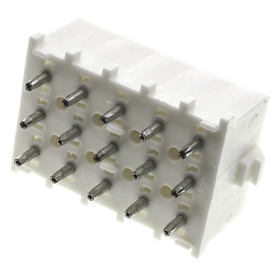 TE Connectivity Universal MATE-N-LOK Series Straight Through Hole PCB Header, 15 Contact(s), 6.35mm Pitch, 3 Row(s),