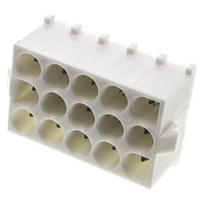 TE Connectivity Universal MATE-N-LOK Series Straight Through Hole PCB Header, 15 Contact(s), 6.35mm Pitch, 3 Row(s),