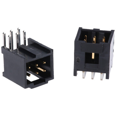 Molex C-Grid III Series Right Angle Through Hole PCB Header, 6 Contact(s), 2.54mm Pitch, 2 Row(s), Shrouded