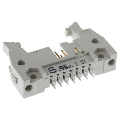 HARTING SEK 18 Series Straight Through Hole PCB Header, 14 Contact(s), 2.54mm Pitch, 2 Row(s), Shrouded