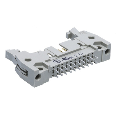 Harting SEK 18 Series Straight Through Hole PCB Header, 20 Contact(s), 2.54mm Pitch, 2 Row(s), Shrouded