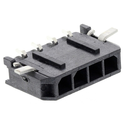Molex Micro-Fit 3.0 Series Right Angle Surface Mount PCB Header, 4 Contact(s), 3.0mm Pitch, 1 Row(s), Shrouded