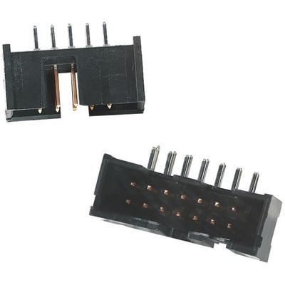TE Connectivity AMP-LATCH Series, 2.54mm Pitch, 50 Way 2 Row Shrouded Straight PCB Header, Through Hole