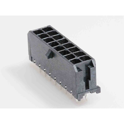 Molex Micro-Fit 3.0 Series Straight Through Hole PCB Header, 16 Contact(s), 3.0mm Pitch, 2 Row(s), Shrouded