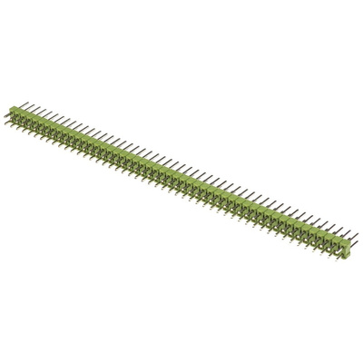TE Connectivity AMPMODU MOD II Series Straight Through Hole Pin Header, 100 Contact(s), 2.54mm Pitch, 2 Row(s),