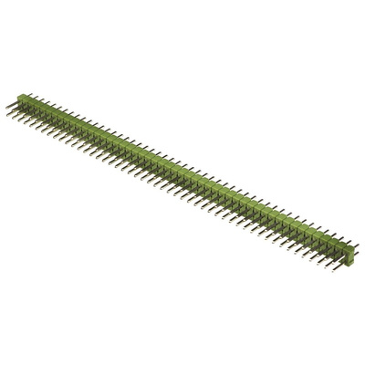 TE Connectivity AMPMODU MOD II Series Straight Through Hole Pin Header, 100 Contact(s), 2.54mm Pitch, 2 Row(s),