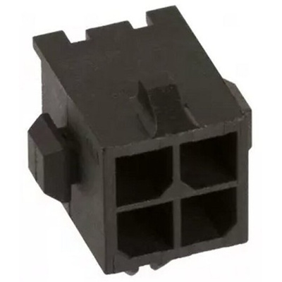 TE Connectivity Micro MATE-N-LOK Series Right Angle Through Hole PCB Header, 4 Contact(s), 3.0mm Pitch, 2 Row(s),