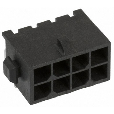 TE Connectivity Micro MATE-N-LOK Series Right Angle Through Hole PCB Header, 8 Contact(s), 3.0mm Pitch, 2 Row(s),