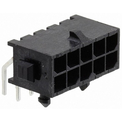 TE Connectivity Micro MATE-N-LOK Series Right Angle Through Hole PCB Header, 10 Contact(s), 3.0mm Pitch, 2 Row(s),