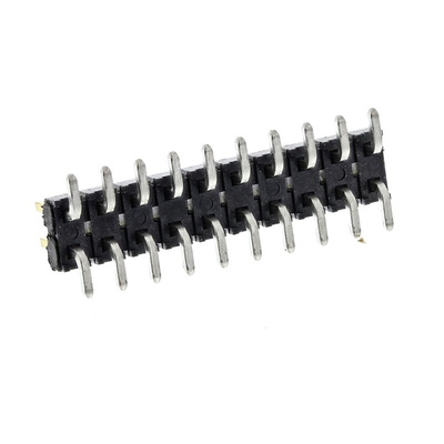 Samtec TMM Series Straight Surface Mount Pin Header, 20 Contact(s), 2.0mm Pitch, 2 Row(s), Unshrouded