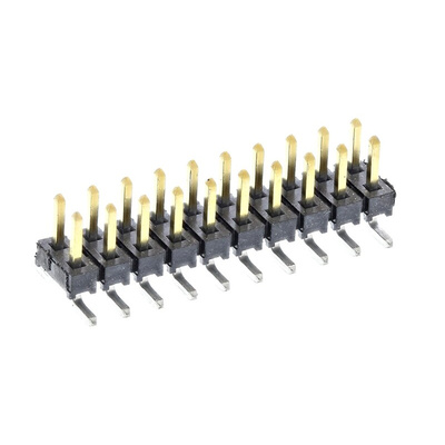 Samtec TMM Series Straight Surface Mount Pin Header, 20 Contact(s), 2.0mm Pitch, 2 Row(s), Unshrouded