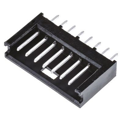 TE Connectivity AMPMODU MOD II Series Straight Through Hole PCB Header, 8 Contact(s), 2.54mm Pitch, 1 Row(s), Shrouded