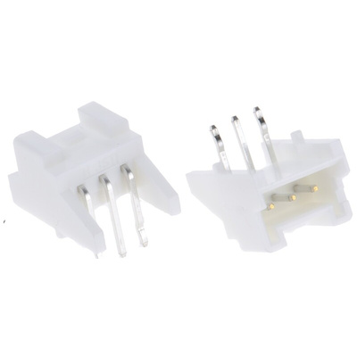 JST PA Series Right Angle Through Hole PCB Header, 3 Contact(s), 2.0mm Pitch, 1 Row(s), Shrouded