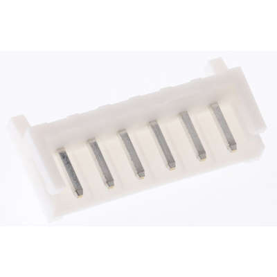 JST EH Series Right Angle Through Hole PCB Header, 6 Contact(s), 2.5mm Pitch, 1 Row(s), Shrouded